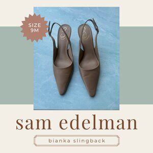 Sam Edelman Bianka Slingback | Beige Leather | 9M